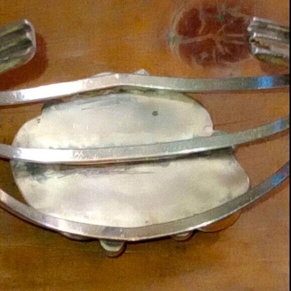 ✨Host Pick✨ Vintage Turquoise & Coral Native Cuff - Picture 3 of 11